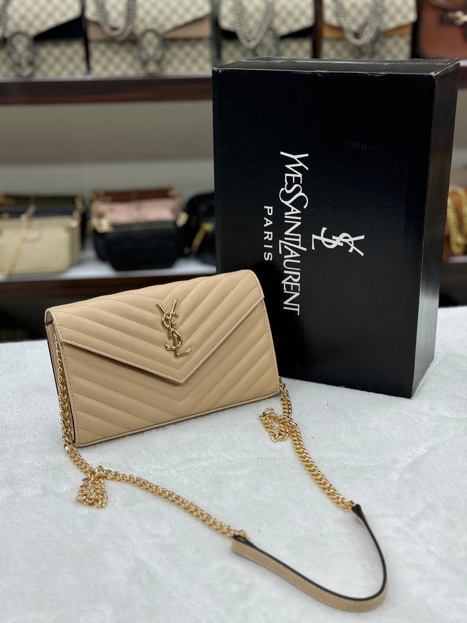 YVES QUILTED SHOULDER BAG