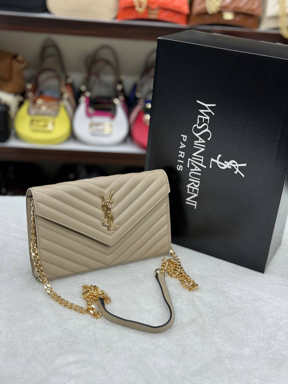 YVES QUILTED SHOULDER BAG