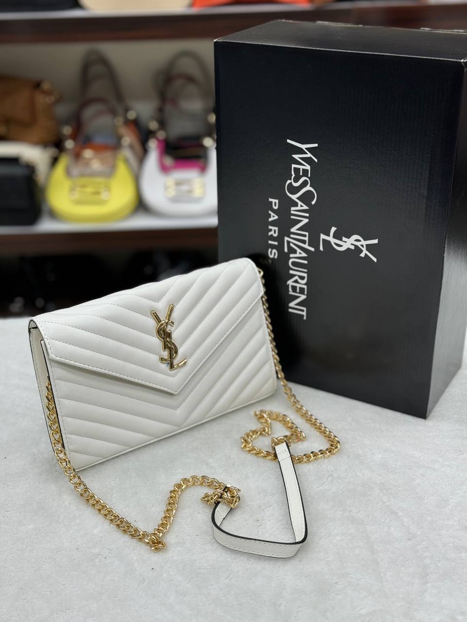 YVES QUILTED SHOULDER BAG