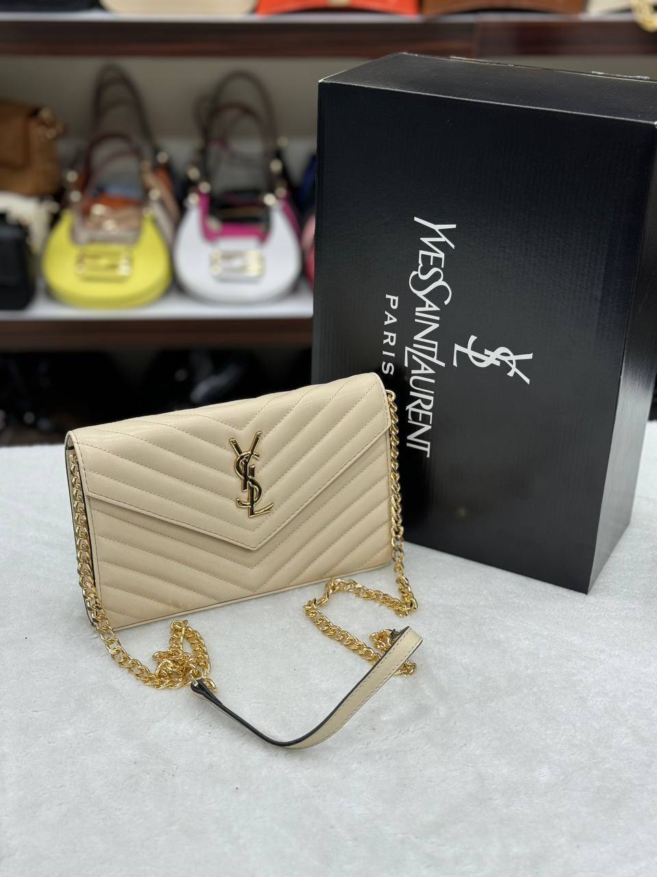 YVES QUILTED SHOULDER BAG